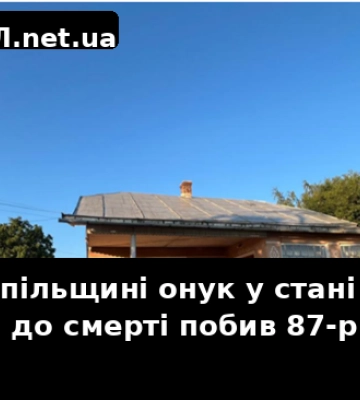 На Тернопільщині п’яний онук вбив власну 87-річну бабусю