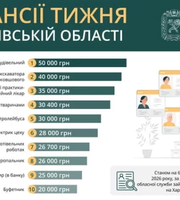 Кому готові платити до 50 тисяч гривень: вакансії тижня опублікувала ХОВА
