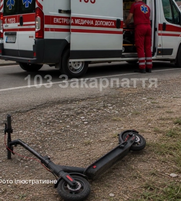 На Тячівщині після падіння з самоката травмувалися двоє хлопців 12 та 16 років