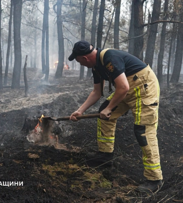 Сто гектарів лісу та понад 200 рятувальників: у Черкаському районі ліквідовують лісову пожежу (ФОТО)