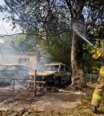У Херсоні через атаку російського дрона виникла пожежа