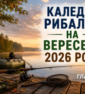 Календар рибалки на вересень 2026 року: коли і на що клює найкраще