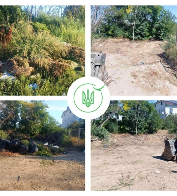 На Одещині ліквідували стихійне сміттєзвалище побутових відходів