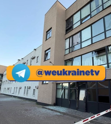 Во время атаки РФ на Киев повреждён офис телеканала "Мы – Украина"