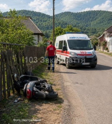 На Тячівщині внаслідок ДТП зі скутером травмувався 10-річний хлопчик