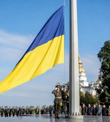 В Киеве и Львове отметили День Государственного флага Украины