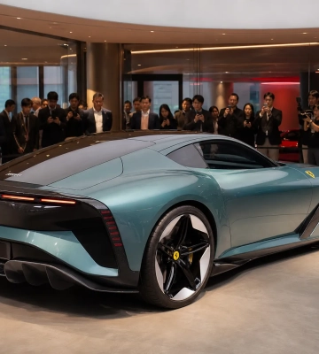 Ferrari представила в Южной Корее первый электроспорткар Luce