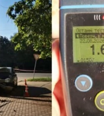 В’їхав у стовп та зник із місця ДТП: патрульні Кривого Рогу розшукали нетверезого водія