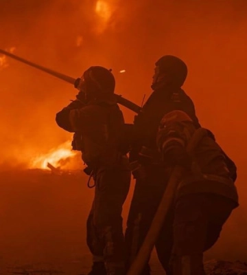 У Голосіївському районі Києва ліквідували пожежу, що виникла під час повторної атаки РФ