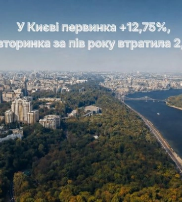 В Киеве первичка +12, 75%, а вторичка за полгода потеряла 2,1%