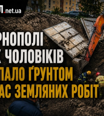 У Тернополі під час земляних робіт двох чоловіків засипало ґрунтом: тривають рятувальні роботи 