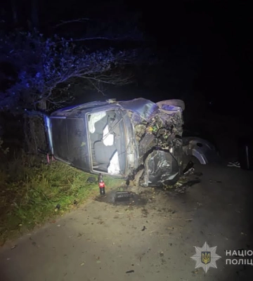 На Волині легковик вилетів у кювет та врізався у дерево: постраждала неповнолітня дівчина