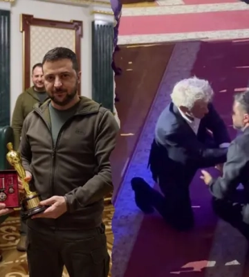 Зеленський поговорив із Шоном Пенном на підлозі (відео)