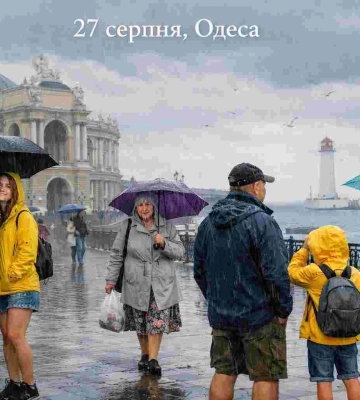 Прогноз погоди в Одесі на 27 серпня: дощі та помірна температура