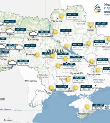 Прогноз погоды на 22 августа 2026 года в Украине: страну накроет жара, часть областей — грозы