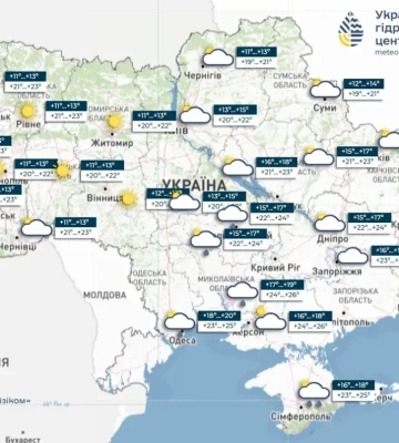 Прогноз погоди на 28 серпня 2026 р. в Україні: синоптики розповіли, де буде тепло, а де дощитиме
