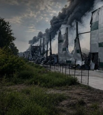 Російська атака знищила склад "Рошен" у Чубинському під Києвом