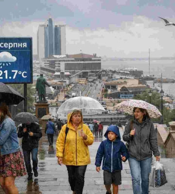 Прогноз погоди в Одесі на 28 серпня: дощі та похмура погода