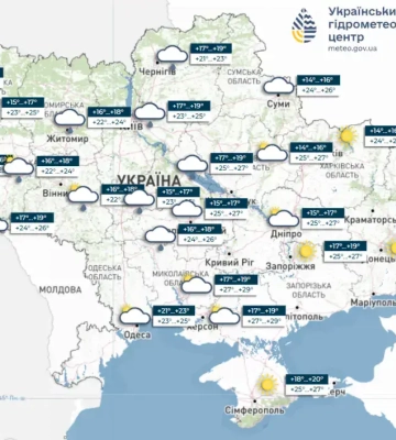 Прогноз погоди на 30 серпня в Україні: де пройдуть останні літні грози, а де утримається спека