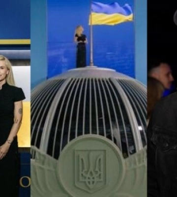 Андрій Шевченко, Птушкін і Янович на виставці "Той день" у Києві: караоке-вагон і прапор Незалежності