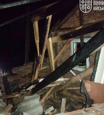 Ворожа атака на Вінниччину спричинила пожежу