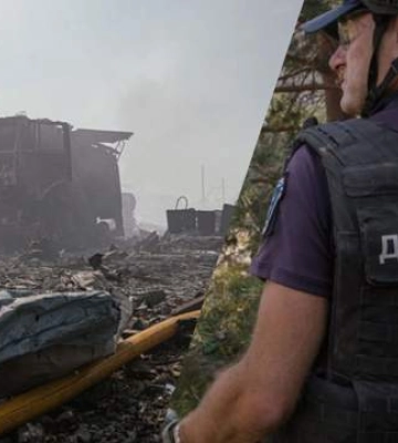 У селі Мила на Київщині ліквідовують наслідки обстрілу: рух Житомирською трасою відновлено