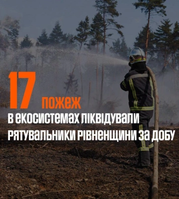 На Рівненщині знищено вогнем понад 12,3 гектара сухої рослинності