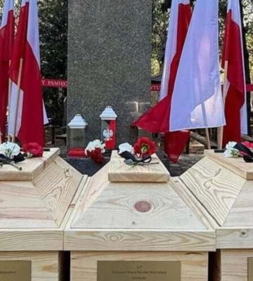 На Волині перепоховали останки 55 поляків, убитих у 1943 році