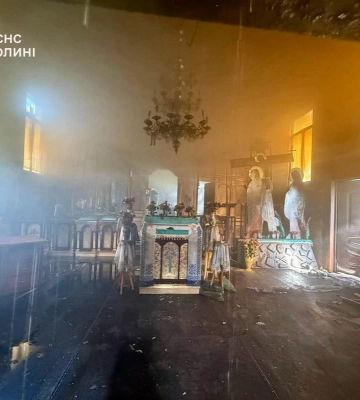 На Волині горіла дерев'яна церква