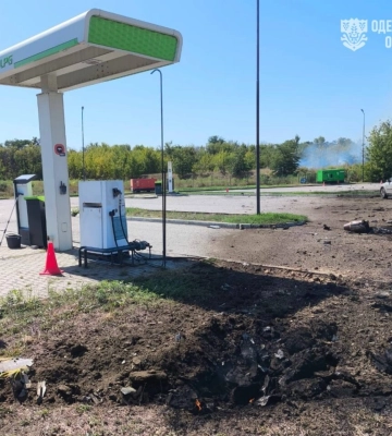 На Одещині росія пошкодила автозаправну станцію