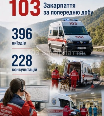 Серця, травми та 26 даремних викликів: на які виклики мчала Закарпатська «швидка» протягом доби