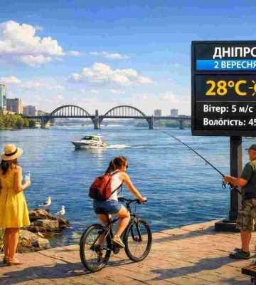 Прогноз погоды в Днепре на сегодня, 2 сентября 2026