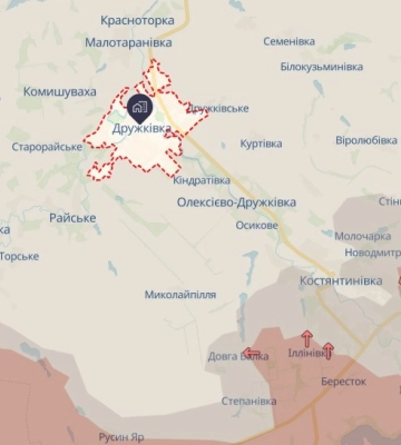 В Дружковской общине в Донецкой области осталось менее 3 тысяч мирных жителей