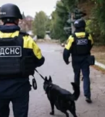 На Полтавщині кінологи ДСНС обстежили місце удару російського БпЛА