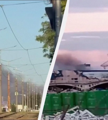 В оккупированном Мариуполе после атаки горит торговый центр