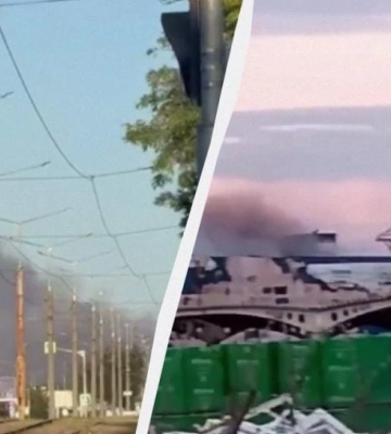 В окупованому Маріуполі після атаки палає торговий центр