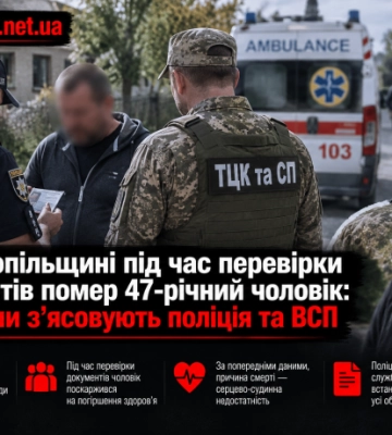 На Тернопільщині під час перевірки документів помер 47-річний чоловік: обставини з’ясовують поліція та ВСП
