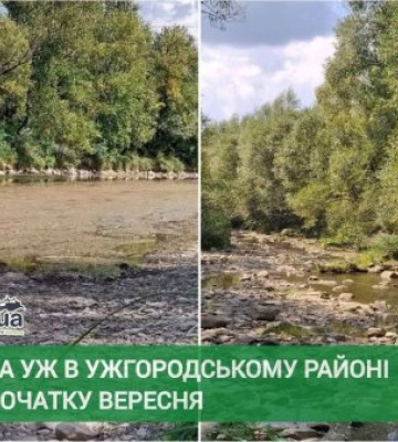 На Закарпатті обмежили забір води з річок через посуху та маловоддя