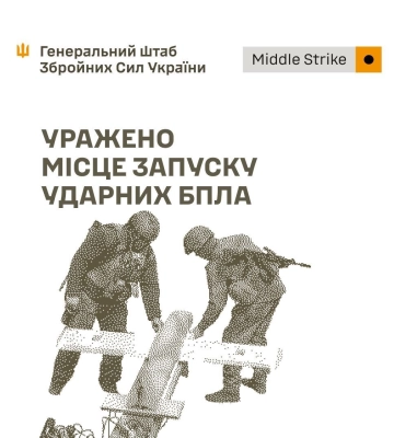 Уражено місце запуску ударних БпЛА та пункти управління противника