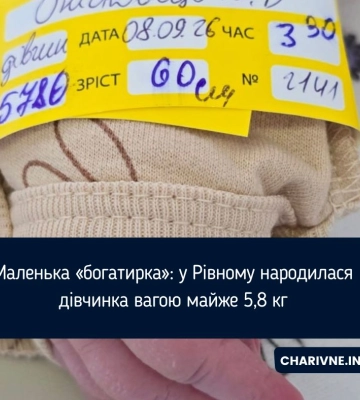 Маленька «богатирка»: у Рівному народилася дівчинка вагою майже 5,8 кг