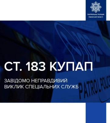 Патрульні винесли постанову на громадянина за неправдивий виклик