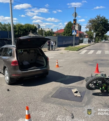 17-річний мотоцикліст травмувався у ДТП в Кропивницькому