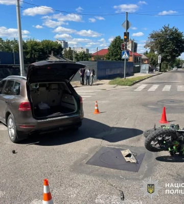 У Кропивницькому внаслідок ДТП травмувався неповнолітній мотоцикліст