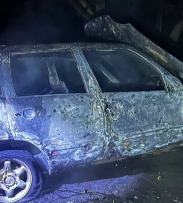 Російський дрон знищив цивільну автівку в Дергачах