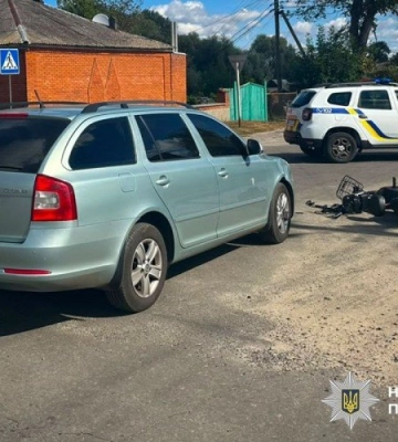 На Полтавщині внаслідок ДТП травмувався 72-річний водій електроскутера