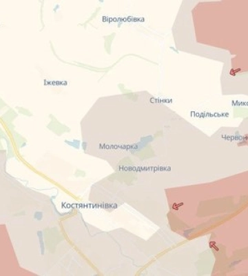 Росіяни просунулися поблизу Костянтинівки та Червоного, - DeepState. КАРТА