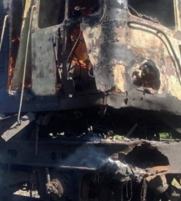 На Дніпропетровщині російський дрон влучив у тепловоз