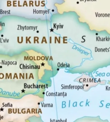 На новій карті світу з реальними пропорціями Африки Крим зображено відокремленим від України