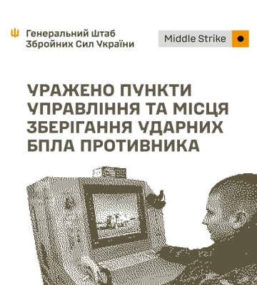Уражено пункти управління та місця зберігання ударних БпЛА противника