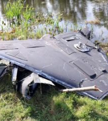 З водойми на Полтавщині дістали залишки ворожого дрону